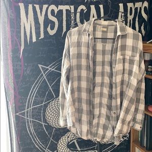 white & grey flannel